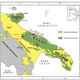 Mappa con i siti pugliesi su cui sono state trovate orme di dinosauri